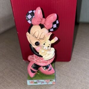 Disney Traditions Jim Shore Minnie mouse Sweet Spring snuggles, w/ Thumper NWT